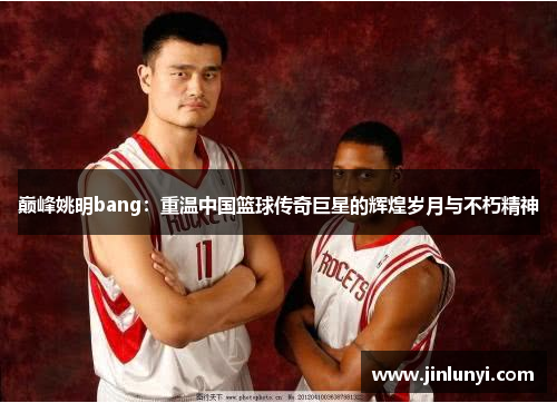 巅峰姚明bang：重温中国篮球传奇巨星的辉煌岁月与不朽精神